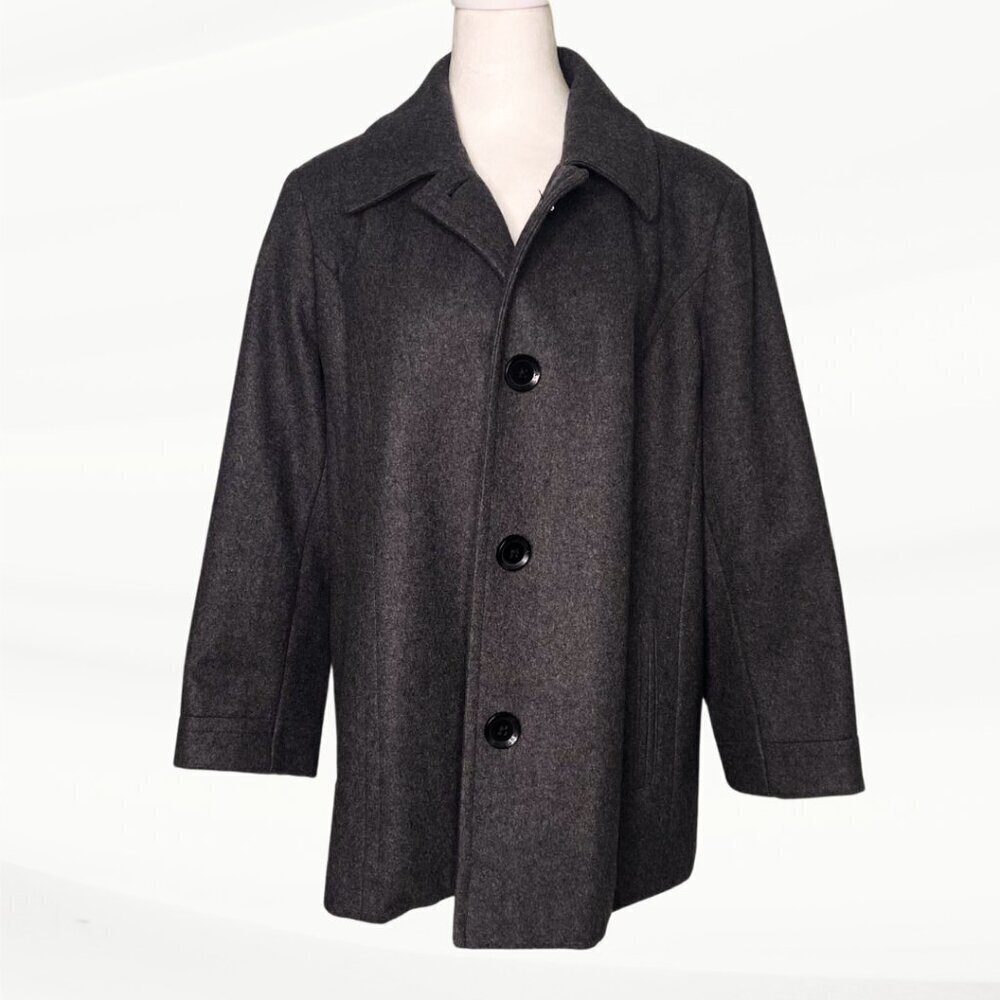 Nautica Women's Gray Wool Coat, Size XL